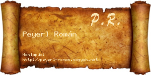 Peyerl Román névjegykártya